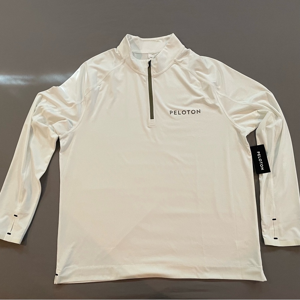 RHONE x Peloton Courtside White Half Zip Pullover, XXL